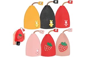 Jokresty 6PCS Car Key Case,Key Pouch Cute Creative Pull Type Key Cover,PU Leather Key Wallets Housekeepers,Large Capacity Car Key Holder Case,Unisex Car Key Sleeve for Men/Women