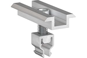 DoitBau - 10 x Klickfix Solar Centre Clamp 30 mm - 40 mm Silver | Fixings for Solar Panels | Solar Module Bracket 30 mm | Module Clamps Solar | Centre Clamp PV