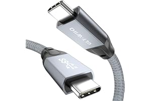 ULT-WIIQ USB C Kabel auf USB C 20Gbps 100W 240W, USB C 3.2 Gen2x2 Datenkabel, PD 3.1 PPS eMarker Schnelllade, 5K60Hz 4K144Hz 2K240Hz USBC Videoübertragung für Laptop, Handy, USBC Hub, Tablet, SSD, Monitor (1m)