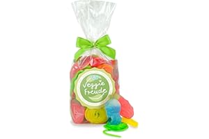 ‎DER ZUCKERBÄCKER Veggie Joy Colourful Candy Bag 300 g with Vegetarian Candy Mix without Gelatin, Sweet Gift Idea for Vegetarians