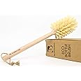 The Bioboutique Eco Friendly Bottle Brush Long Handle Beechwood and Sisal Brushes Plastic Free Zero Waste Wooden Washing Up Brush