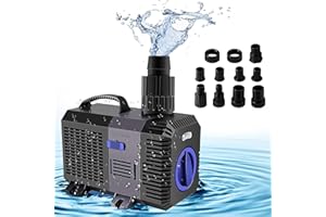 YAOBLUESEA Eco Teichpumpe Filterpumpe Bachlaufpumpe Filterpumpe 4500L/H 30W Energiespar Wasserpumpe Koiteich Bachlaufpumpe SunSun CTP-4800