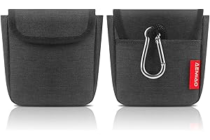 AEMIAO Bolsa de Golosinas Perros con Magnético Apertura, Bolsa de Comida Portátil con Clip para la Cintura, Bolsa de Entrenamiento para Perros (Gris)