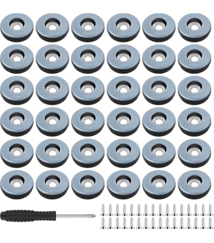 8 X Patin Glisseur En Teflon Avec Vis - 30 Mm - Rond - Patins Pour Chaises Et Autre Meubles