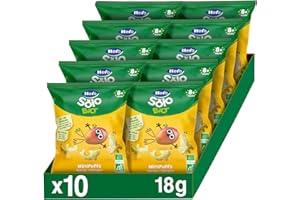 HERO BABY Hero Solo Bio, Snack Mini Puff al Mango 100% biologico, Senza Additivi, Non Fritti - 10 Confezioni da 18 gr