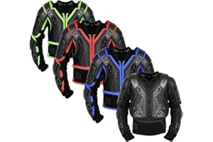 PROFIRST Child Motorbike Off-Road Protective Gear Motorcycle Kids Motocross Breathable Safety Body Armour (Black, 16)