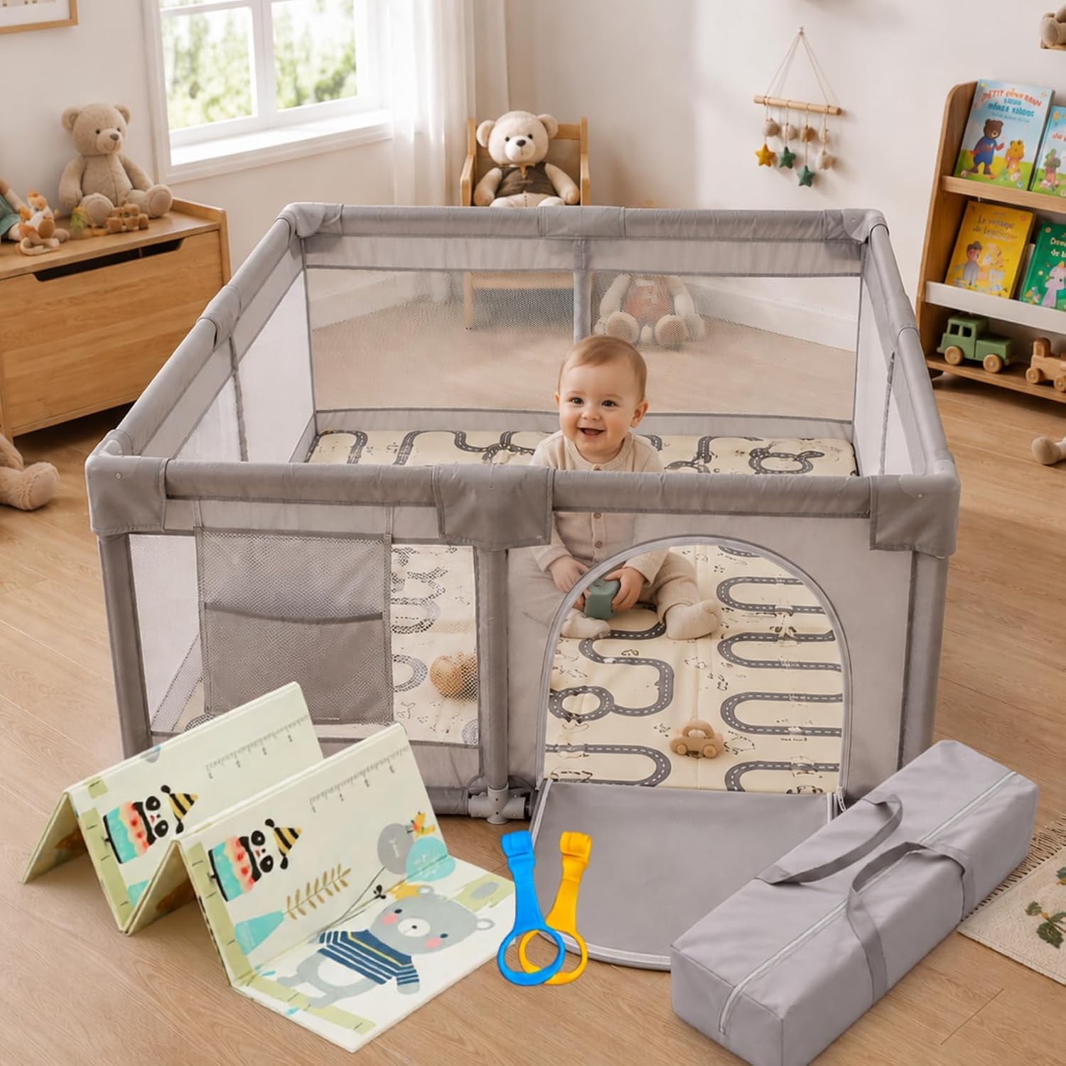 Où et Comment Commander le Parc Bébé 120x120cm - Tapis de sol inclus Idé en Toute Sécurité