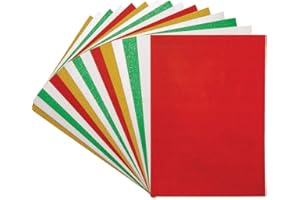 Baker Ross Papier cartonné de Noël à Paillettes Format A4 (Paquet de 15) - Loisirs créatifs festifs pour Enfants