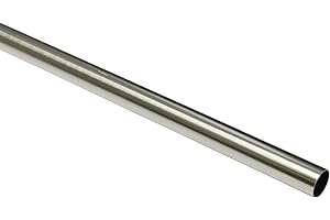 Gardinia 10011133 Asta per Tenda, Metallo, Effetto Acciaio Inox, 160 cm