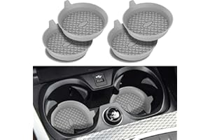 deemars 4PCS Montaña Rusa de la Copa de Coches, Una Montaña Rusa, Antideslizde Coche de la Copa Titular de la Montaña Rusa Coche Interior Accesorios Universales para la (Gris)