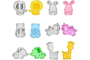 GLOBLELAND 6 Pezzi Fustella Animali Metallo Taglio Muore Leone, Coniglio, Orso, Elefante, e Giraffa Taglio Muore Stencil Modello Fustelle per Stencil in Metallo per Carta Scrapbooking Decor