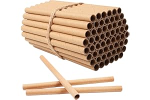URATOT 60 Pieces Mason Bee Tubes 6 Inches Outdoor Bee Cardboard Tubes Beekeeper Replacement Nesting Refill Tubes for Mason Bee Houses, Bee Hotels