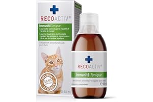 RECOACTIV Immunité Tonique pour Chats, 1 x 90 ML, complément Alimentaire diététique pour Le Soutien immunitaire et la prévention des carences, Stimulant de l’appétit diététique