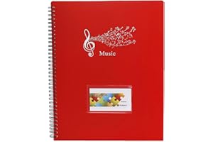 BJ-SHOP Notenmappe Musik Notizbuch A4 Größe 20 Taschen Song Datei Clef Paper Storage Documents Holder Bag Notenblattordner