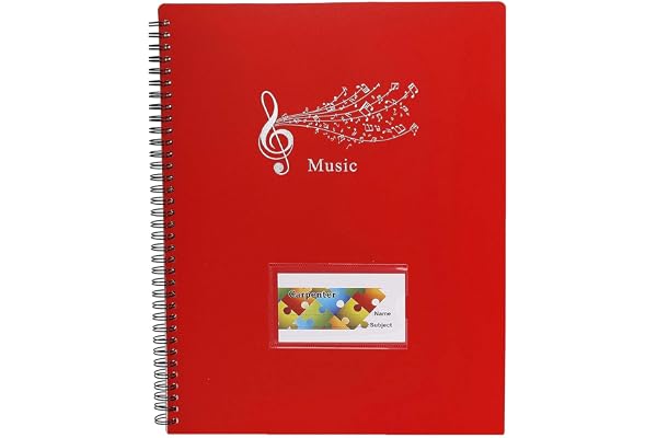 Chemises pour Partitions Dossier de Feuille de Musique A4 Taille 20 Poches Fichier De Chanson Clef Papier De Stockage De Documents Sac De Support