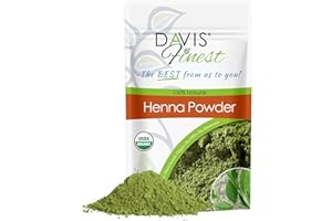 Teinture capillaire au henné biologique Davis Finest 250 g, couleur naturelle pour cheveux, sans produits chimiques, végétalien
