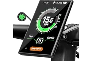 BAFANG Display eBike 3.5in DPC18 per BBS01B BBS02B BBS-HD Mid Motor 0-9 Pedal Assist Levels eBike Computer Display con retroilluminazione automatica Protocollo UART