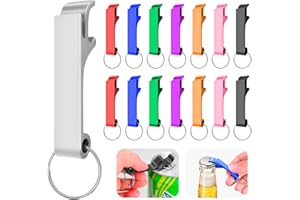 Sinofort 24 Pezzi Portachiavi Apribottiglie Personalizzato Apribottiglie Portachiavi Portachiavi birra Anelli Apribottiglie Per Lattine Famiglia Ristorante Bar