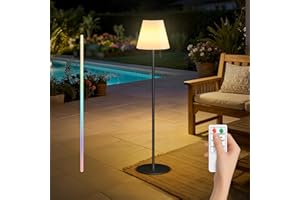 MALUX Lampadaire solaire sans fil avec capteur de lumière, étanche IP44, hauteur réglable 147 cm, lampadaire solaire pour extérieur, décoration, terrasse, jardin