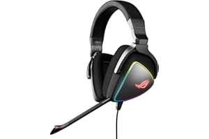 ASUS ROG Delta RGB Gaming Headset with Hi-Res ESS Quad-DAC, Circular RGB Lighting Effect and USB-C Connector for PCs, Consoles and Mobile Gaming, BLACK