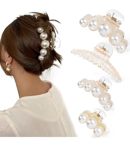 Pinza Per Capelli A Catena Tartarugata 7 Cm - Molletta Ad Anelli Incrociati - Fermaglio Basic Resistente Per Donne