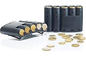 ‎PRIOT Priot Eurenki Münzsortierer-Münzhalter mit Gürtelclip - Praktischer Münzbox, Coin Holder für Euro-Münzen, kompakt 133×8×39 mm (1 Stück)