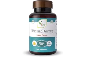 Ved Ubiquinol Gummy | Active Form coq10 | High Absorption/Enhanced bioactivity | Essential for Heart Health and Cellular Energy Production | 150 mg, 90 Gummy