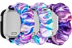 Hexasider 3 Stück Kinder Armband Kompatibel mit Xplora X6 Play/Gen 2/Xplora X6 Pro/Anio 5/Anio 6, 20mm Scrunchie Kids Smartwatch Ersatzband Armbänder Zubehör für Mädchen Jungen