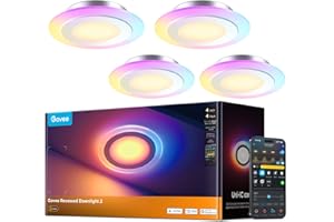 ‎GOVEE Govee Smart Einbaustrahler LED, RGBWW LED Spot 230V, 900LM, 11.5W Deckenspots Kompatibel mit Matter und Alexa, 2700K-6500K Dimmbare, 99mm Spots Deckenleuchte für Küche Wohnzimmer, 4 Stück