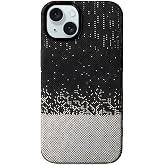 KZY İletişim iPhone 15 ile uyumlu Kapak M-Safe Şarj &Ouml;zellikli İnce Yapılı Karbon Kevlar Kılıf - Beyaz