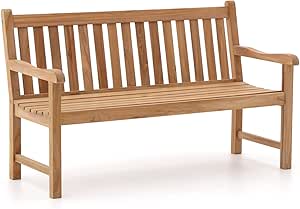 Amazon.de: Sunyard Stabile Wales Gartenbank 3 Sitzer | Teakholz