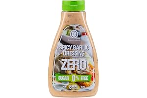 ‎RABEKO PRODUCTS Rabeko Zero Sauce - Scharfes Knoblauch-Dressing, 1 x 425ml ohne Zucker & wenig Fett - gesunde Low Carb Produkte kalorienreduziert fettreduziert für Salat, Frites,Burger,Grill - Gluten und Laktosefrei