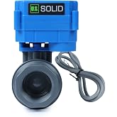 U.S. Solid UPVC Motorized Ball Valve 1" - Plastic Electric Ball Valve with Full Pass, 2-Wire Automatic Return, 9-36V AC/DC, N