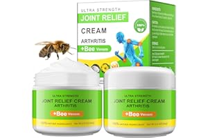 OBNOSWLPJMN Bee Venom Cream for Arthritis Bee Venom Cream for Bone Pain Relief and Muscle Recovery Natural Bee Venom Gel, Pain and Bone Healing Cream 100g-2PACK (200g)