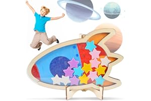 QOOLOO Tarro de Recompensa para Aula, Tarro de Recompensa Estrellas, Frasco De Incentivo para el Comportamiento De Los Niños, Regalos Sistema de Recompensa, Sistema de Recompensas Star Jar (D)