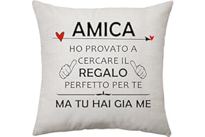 Aconesong Regali amica Regali di Copertura Cuscino per Migliore AmicA Idee Regalo Originali per Amica Compleanno Natale Matrimonio Amicizia Regali (Amica)