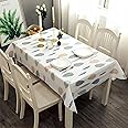 2pcs 137*180cm Plastic Tablecloths Waterproof PVC Table Cloth Wipeable Rectangular,Leaves Table Cover Wipe Clean Square Oil Cloth Outdoor Tablecloth for Party,Picnic,Kitchen