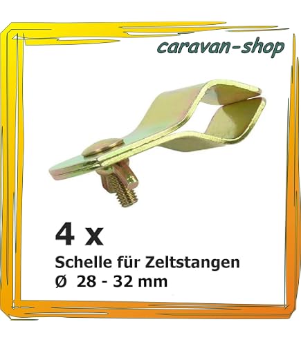 rohrklemmen für zeltstangen 5 Stück Klemmen Vorzeltstangen Ø25mm Rohrschelle Schraube Sport & Freizeit Bohrungen für Glasgrößen:72 Bohrungen Ø 8mm Sonnenblende Trafic 02+ Schwarz edelstahl pedalkappen audi