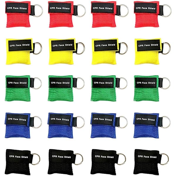 Masque De Bouche à Bouche CPR Life Key - Avec Porte-clés Et Bande Tubulaire - Neuf UK