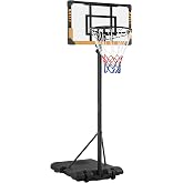 Yaheetech Portable Basketball Hoop for Outdoor Height Adjustable 182-213 cm, with Wheels, with Ballast Base, for Children and