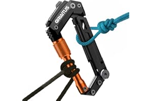 GIRIAITUS Mosqueton Llavero 8en1 Multiherramienta Herramienta Multiusos Con Abridor De Botellas Regla Sierra Destornillador Para Hamaca, Bolsos, Mochila, Camping, Columpio