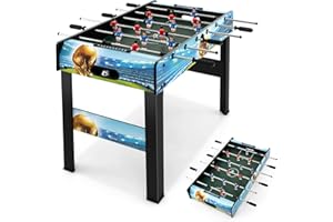 ‎GOPLUS GOPLUS 2 in 1 Tischkicker, Kickertisch mit abnehmbaren Beinen, 2 Bällen & 2 manuellen Punktezählern für Kinder, Teenager, Erwachsene, Tischfußballspiel für Party und Spielzimmer
