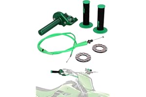 IUVWISN Gas Rapido Gruppo Acceleratore Quick Turn Twist Con Cavo per Adatto per Manopole Moto Dell'acceleratore da 22 mm 50 cc 110 125 150 200 250 cc Dirt Pit Bike (Verde)