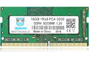 MOTOEAGLE 16GB 1RX8 DDR4 3200MHz SODIMM PC4-25600 (PC4-3200AA) CL22 Non-ECC Laptop RAM Memory Module