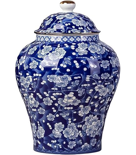 Japanese-Style Ceramic Tea Canister - Blue And White Porcelain, 350ml, Sealed Lid For Kitchen Storage