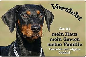 NANYUK +++ DOBERMANN - METALL WARNSCHILD SCHILD HUNDESCHILD SIGN - DBM 06