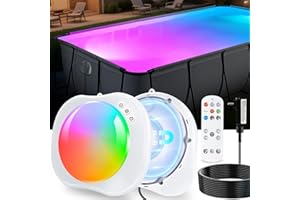 DeeprBetter Luci Sommergibili Piscina con Telecomando, Luce Piscina Magnetica Alimentazione Senza Fili, Illuminazione piscina Cambia Colore Luci Sommergibili Piscine Fuori Terra,Luce Subacquea Piscine