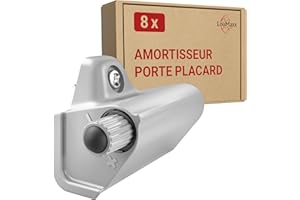 LouMaxx amortisseur de porte 8 pièces – frein de porte placard – amortisseur porte pour softclose des portes de placards
