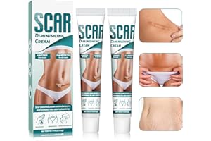 MRCUVARYAS Advanced Scar Removal Cream丨Skin Repair Cream for Old and New Scars丨Silicone Scar Gel Acne Scars, C-Section, Burns, Stretch Marks丨Scar Gel for Face & Body Scar Moisturizes Softens Skin 2PCS