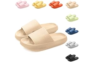 Yuccer Badelatschen Damen Eva Super Weiche Badeschlappen rutschfest Schlappen Damen Wolkenschuhe Dicke Sohle Badesandalen Herren Cozy Slides Slippers Sommer Hausschuhe